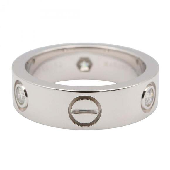 CARTIER 18k Silver Diamond Love Ring - Picture 3 of 7